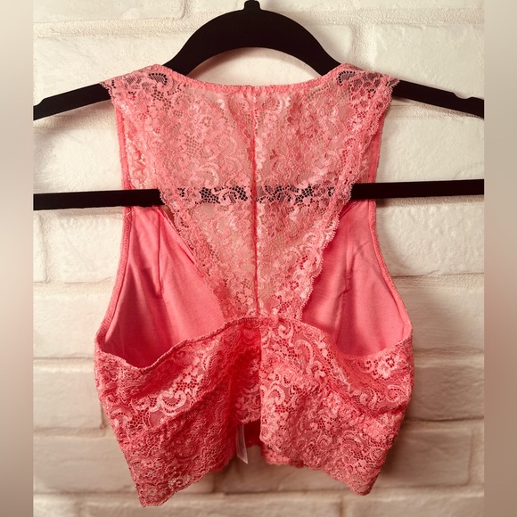 NWT Soma Bralette Lace Racerback Removable Padding S Small Pink Carnation #0371 - Picture 2 of 10